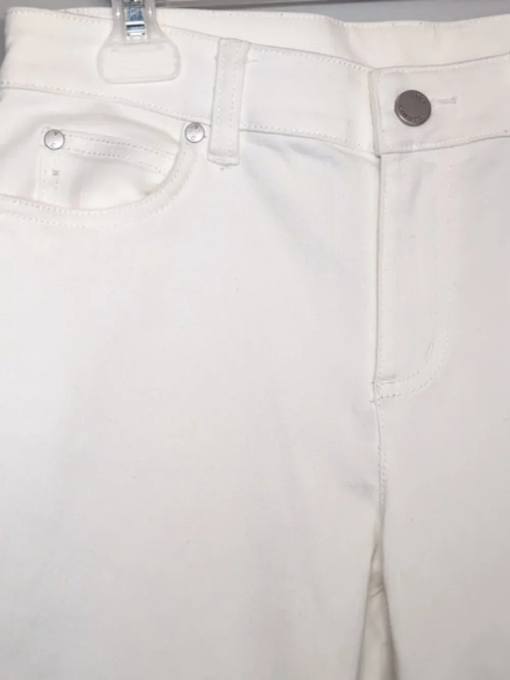 💠Vince Camuto White Denim Jeans Womens Size 28/6 Skinny Ankle Length High Rise